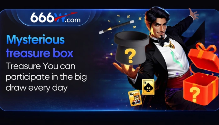 666W Game 5 666W Game Mysterious Treasure Box bonus event with magician and reward gift box in online casino game